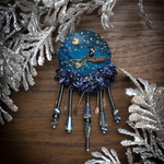 星をとる刺繍ブローチ