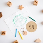 original coaster ☕️  お子様の絵が刻印できる世界に一つのアイテム　プレゼントにも大変おすすめです✨