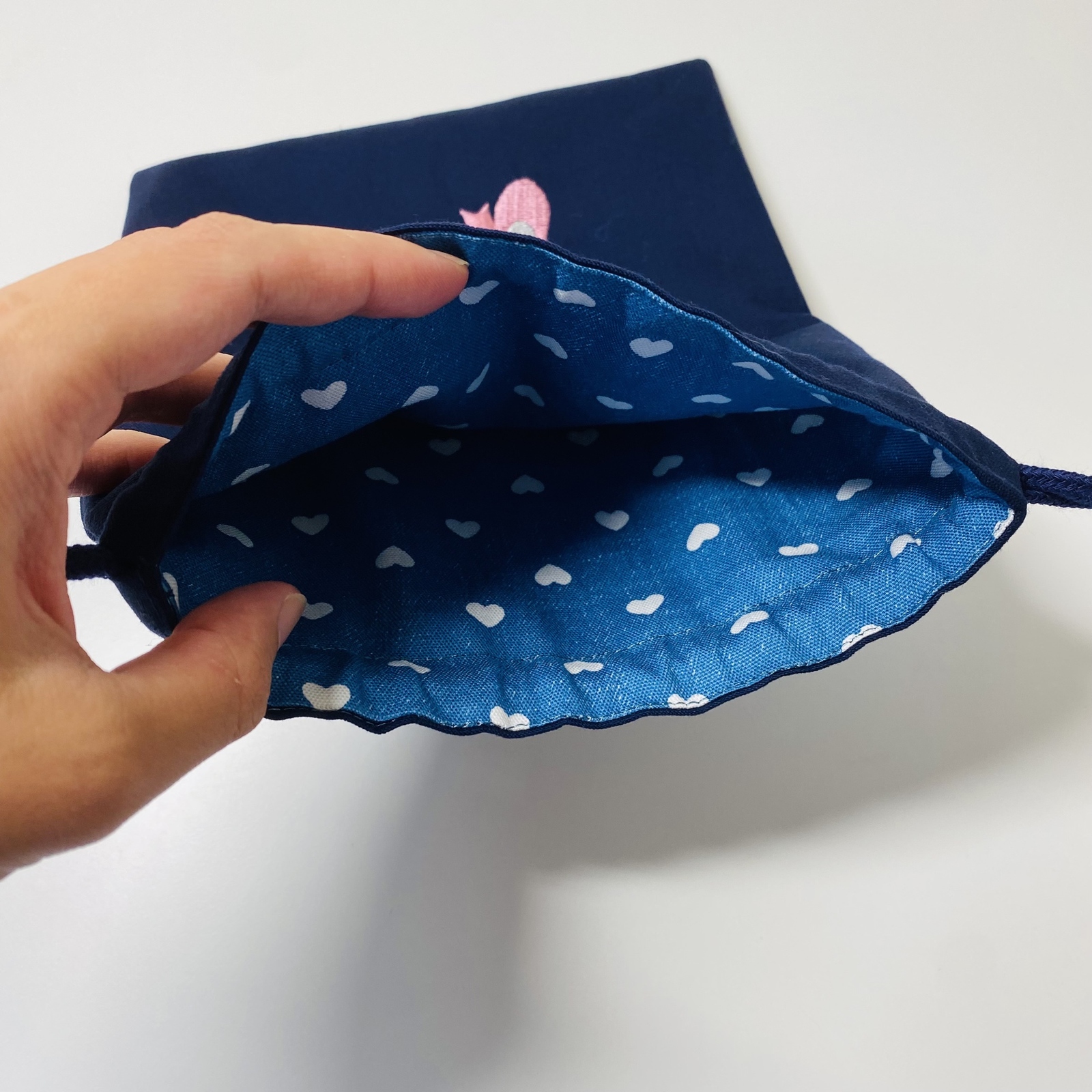 お名前刺繍無料サービス】バレエシューズ柄☆ 給食袋（巾着