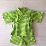【送料無料】甚平100 / 110 逆豆(抹茶) 