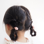 お花のレジンヘアゴム💗ピンク💗 2本セット ヘアゴム キッズヘアゴム お花のヘアゴム 
