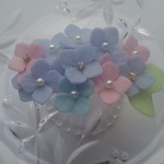 梅雨の紫陽花バレッタ