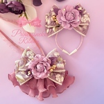インド刺繍リボン🎀カチューシャ&チョーカーセット　⑤