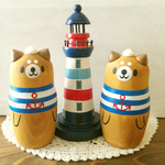 B様オーダー品＊マリン柴犬２体set＊マトリョーシカ針山