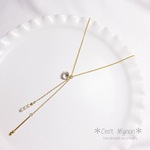 【14kgf】pearl stick long necklace
