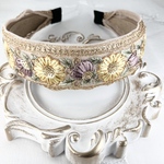 SALE 8/31まで ☆インド刺繍リボン カチューシャ　No.b032