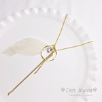 【14kgf】feather long necklace