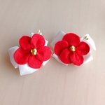 nara0303様専用ページ　和風蝶々と梅の花　ぱっちん留め　 4個2組