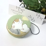 ・ハムスター🐹・グリーンのマカロンポーチ　＃n90・