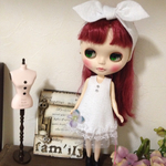 Aラインワンピ レースWhiteコーデ 22㎝ドール服