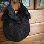 【再販4】ふりる可愛いグラニースクエアのbag BK