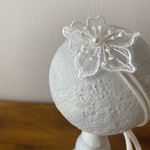 ニューボーンフォト ヘッドアクセサリー ホワイト パール お花