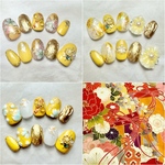 KIMONO NAIL TIPS 　-黄-