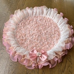 カフェマット🌸花花🌸円形50㎝（フリルを含）