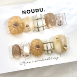 ひまわりイエロー 🌻🍯💛  サイズオーダーネイルチップ/チビ爪/短爪/ベリーショート/ニュアンス/マグネット/イエロー/ゴールド/フラワー/シェル/夏/推し色/普段使い/前撮り/入学式