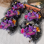ハロウィン～ハッピーハロウィンリボンチョーカー(ウィッチハット)～ ペット用アクセサリー ペット用チョーカー かぼちゃ 悪魔 死神 魔女 デビル 魔女帽子 黒猫 撮影会 犬 猫