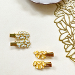 小さなおはな　ベビー　レジン　キッズ　ヘアクリップ2セット