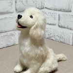 【送料無料】羊毛フェルト　ゴールデンレトリバーの子犬〜大好きだよ！〜