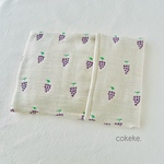 ୨୧ アイスノンカバー  ブドウ🍇 ふわふわ&やわらか６重ガーゼ 保冷枕用  ୨୧