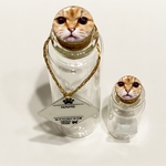 猫ヒゲ瓶＆猫毛瓶 ペアセット（写真加工タイプ）