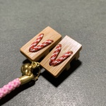 竹細工の下駄ストラップ【二本足・左右一組】