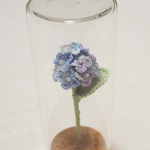 紫陽花(ブルー×パープル)【ガラスボトルのお花たち】