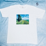 モネ　ポプラと草原の散歩道　綿5.6オンスTシャツ Sサイズ　SMLも有り