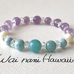 『 Blue Hawaiian healing 』ハワイアンパワーストーンブレスレット