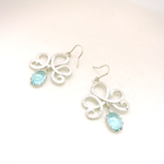 Aqua Stone & Art Deco風 ピアス＊イヤリング