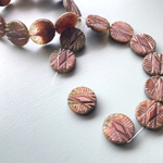 【1コずつ販売】JIRI＊IVANA#czech beads#チェコビーズ　wheel rhombs17㍉ irregular brown cola