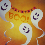 ハロウィンくるくるお化けモビールの素材（ダウンロード販売）