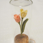 2輪のチューリップ【ガラスボトルのお花たち】