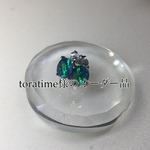 toratime様のオーダー品です。限定　京セラオパールを使った　星の欠片カットクォーツピアス8×6mm(マリーン)スタッドタイプ