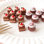 チョコレートケーキとホットチョコレートのピアス・イヤリング