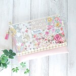 【①点のみの限定♪】リバティパッチワーク♡ふんわりペッタンコポーチ