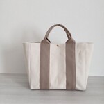 帆布トートバッグL 横マチ  キナリ×マッシュルーム  倉敷帆布