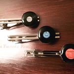 （受注製作）オリジナル文字入り　アナログレコード　ネクタイピン　小さめサイズ (16mm)
