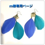 【m様専用】フェザーピアス 〜early summer〜