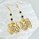 再販 天然石 *Spirit of the Kansai* 🐅 オキニス シトリン タイガー 虎 ピアス  