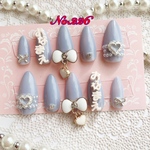 ◆期間限定◆【人気No.3】☆kirari-nail☆ No.226 推しネイル青