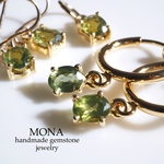 ︎＊＊SALE＊✳︎宝石質ペリドットの一粒ピアス/イヤリング/ネックレストップ