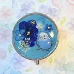 [再販] 手描き一点モノ♡押し花封入小物ケース　セキセイインコオーパリン