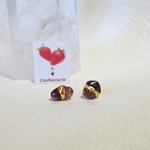 Strawberry Jam＊Garnet × Pink Epidotet＊金継ぎ／pierce／SS size 【1月の誕生石】