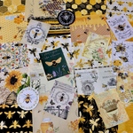 (再販×1)🐝蜜蜂のジャーナルペーパーセットC＊コラージュ素材＊ジャンクジャーナル