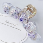 オーロラベースの煌めくレジンバンスクリップ