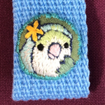 刺繍キーホルダー（コザクラインコ）