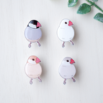 文鳥のピンバッチ（№２）