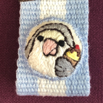 刺繍キーホルダー（コザクラインコ）