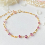 再々販【Rose】薔薇色スピネルのブレスレット bracelet+ /ac197