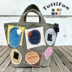 tuttifun＊maru・sikaku  カーキのバッグ